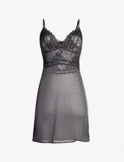 Wacoal Lace Perfection Stretch-lace And Mesh Chemise