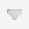 Calvin Klein Logo-print Stretch-cotton Thong -Reisi Clothing Shop 109 3003262 000QD3754E020 GREYHEATHER ALT10