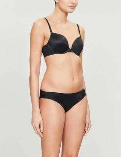 Calvin Klein Liquid Microfibre Push Up Bra -Reisi Clothing Shop 109 3003262 000QF4083E 001BLACK ALT01