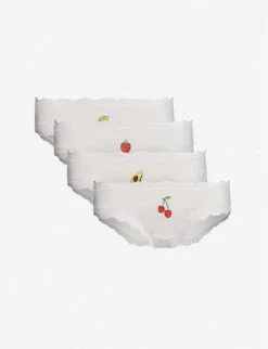 Set Of Four Basics Fruit Stretch-modal Briefs