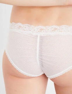 Passionata Brooklyn Stretch-mesh Hipster Briefs -Reisi Clothing Shop 109 73048496 P57040 PEARL ALT03