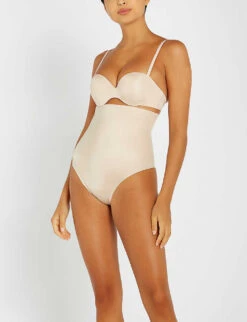 Spanx Suit Your Fancy High-rise Stretch-jersey Thong -Reisi Clothing Shop 1094 3004166 10196R CHAMPAGNEBEIGE ALT01