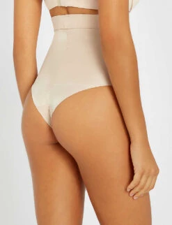 Spanx Suit Your Fancy High-rise Stretch-jersey Thong -Reisi Clothing Shop 1094 3004166 10196R CHAMPAGNEBEIGE ALT02