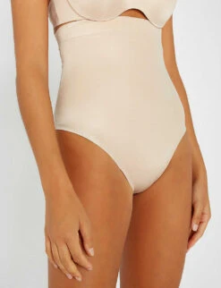 Spanx Suit Your Fancy High-rise Stretch-jersey Thong -Reisi Clothing Shop 1094 3004166 10196R CHAMPAGNEBEIGE ALT03
