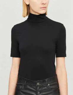 Wolford Aurora Stretch-jersey Top -Reisi Clothing Shop 121 85008583 56218 7005BLACK ALT03