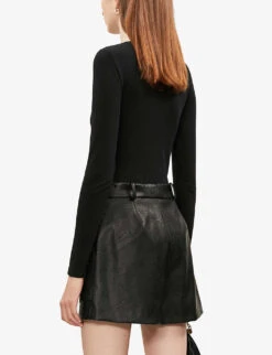 Wolford Chicago Fitted Seamless Stretch-jersey Body -Reisi Clothing Shop 121 85008583 76039 BLACK ALT02