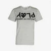Comme Des Garçons Play Reverse Logo-print Cotton-jersey T-shirt -Reisi Clothing Shop 143 2000022 P1T081 GREY ALT10