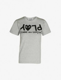 Comme Des Garçons Play Reverse Logo-print Cotton-jersey T-shirt
