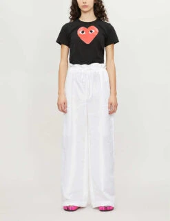 Comme Des Garçons Play Middle Heart-print Cotton-jersey T-shirt 11 Comme Des Garçons Play Middle Heart-print Cotton-jersey T-shirt -Reisi Clothing Shop 143 2000022 P1T111 BLACK ALT01