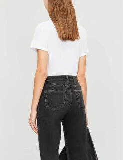 Rag & Bone V-neck Cotton-jersey T-shirt -Reisi Clothing Shop 150 3004401 W272C34CH BRIGHTWHITE ALT02