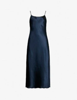 New Release 16 Vince Sleeveless Satin Slip Midi Dress