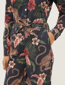 Soleia Cotton Pyjama Set -Reisi Clothing Shop 211 3005123 SOLEIA NAVY ALT04