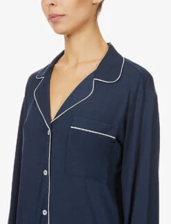 Eberjey Gisele Jersey Sleep Shirt -Reisi Clothing Shop 211 89048392 H1018 NAVYIVORY ALT04