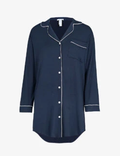 Eberjey Gisele Jersey Sleep Shirt -Reisi Clothing Shop 211 89048392 H1018 NAVYIVORY M