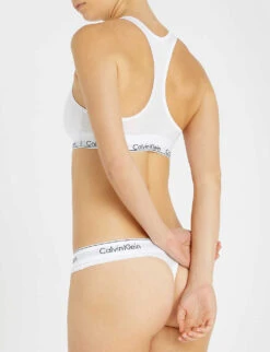 Calvin Klein Modern Stretch-cotton Bralette -Reisi Clothing Shop 212 3003262 F3785E 100WHITE ALT02