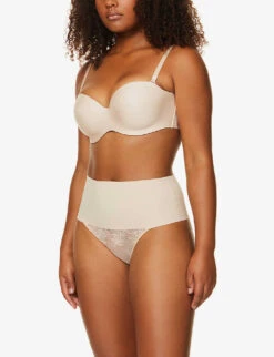 Spanx Undie-tectable High-rise Jersey Thong -Reisi Clothing Shop 218 2000531 SP0115 SOFTNUDE ALT01