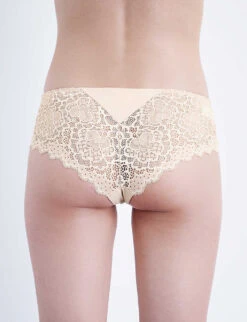 Simone Perele Caresse Jersey And Stretch-lace Shorty Briefs -Reisi Clothing Shop 218 3001897 12A630 PEAUROSE ALT02