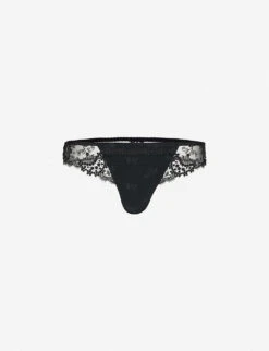 Simone Perele Wish Mesh And Lace Tanga Briefs -Reisi Clothing Shop 218 3001897 12B710 BLACK ALT06