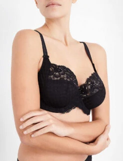 Panache Envy Stretch-lace Underwired Balconette Bra -Reisi Clothing Shop 218 3003630 7285BLACK BLACK ALT03