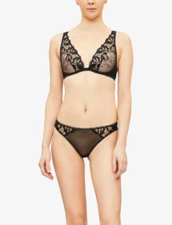 MAISON LEJABY Sin Mesh Triangle Bra -Reisi Clothing Shop 218 3005182 19134 04BLACK ALT01