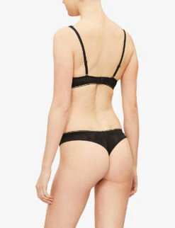 MAISON LEJABY Sin Mesh Triangle Bra -Reisi Clothing Shop 218 3005182 19134 04BLACK ALT02