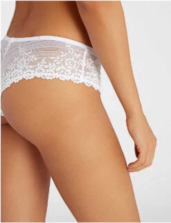 Wacoal Embrace Tanga Lace Briefs -Reisi Clothing Shop 218 76029603 WA848191135 WHITE ALT03