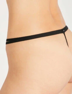 BLUEBELLA Nova Guipure Lace And Mesh Thong -Reisi Clothing Shop 271 3003600 31625 BLACK ALT04