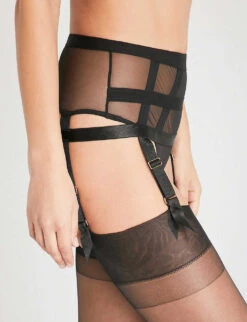 BLUEBELLA Karolina Mesh Suspender Belt -Reisi Clothing Shop 271 3003600 40151 BLACK ALT04