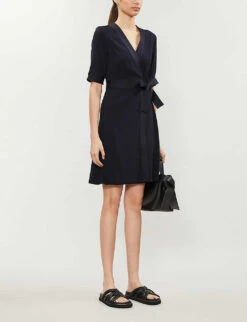 CLAUDIE PIERLOT Rosilea Kimono Woven Dress -Reisi Clothing Shop 5005 10150 CFPRO00614 NAVY ALT01