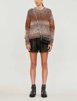 Zadig & Voltaire Textured Leather Shorts 9 Zadig & Voltaire Textured Leather Shorts -Reisi Clothing Shop 669 10175 PWGCU1404F NOIR ALT01