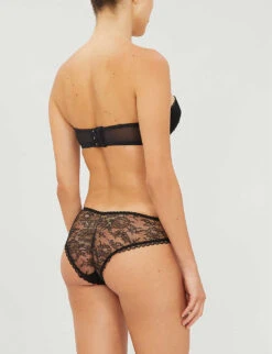 AGENT PROVOCATEUR Hinda Underwired Lace And Mesh Strapless Bra -Reisi Clothing Shop 904 10126 108739 BLACK ALT02
