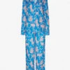Chango Monkey-print Cotton Pyjama Set -Reisi Clothing Shop R00013422 CHANGOBLUEANDPINK ALT10