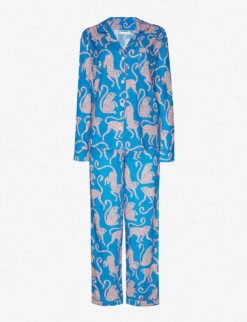 Chango Monkey-print Cotton Pyjama Set