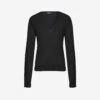 Joseph V-neck Merino Wool Jumper -Reisi Clothing Shop R00043798 BLACK ALT10