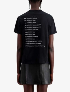 THE KOOPLES Logo-print Cotton-jersey T-shirt -Reisi Clothing Shop R00048469 BLA01 ALT03