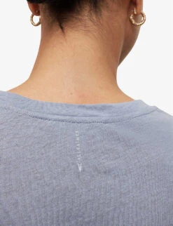 AllSaints Anna Crewneck Cotton T-shirt 11 AllSaints Anna Crewneck Cotton T-shirt -Reisi Clothing Shop R00067685 STORMCLOUDGRE ALT04