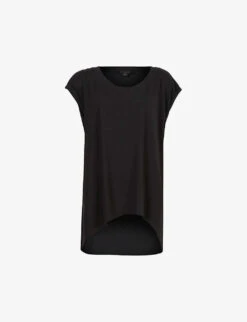 AllSaints Sanza Asymmetric-hem Cotton And Linen-blend Tank Top