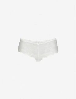 Aubade Danse Des Sens St Tropez Low-rise Mesh And Lace Embroidery Briefs