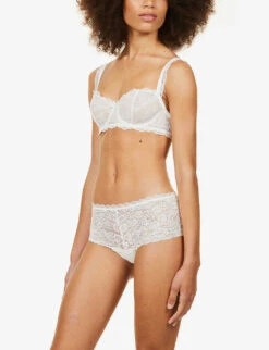 Aubade Rosessence High-rise Stretch-lace Tanga Briefs 8 Aubade Rosessence High-rise Stretch-lace Tanga Briefs -Reisi Clothing Shop R00095097 OPALE ALT01