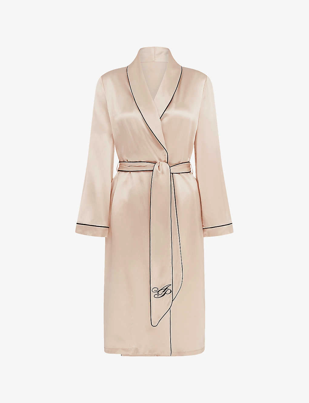 AGENT PROVOCATEUR Contrast-piped Silk-satin Dressing Gown 4 AGENT PROVOCATEUR Contrast-piped Silk-satin Dressing Gown - Image 2