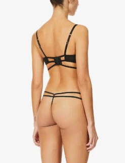 BLUEBELLA Lumi Stretch-lace Half-cup Underwired -Reisi Clothing Shop R03652914 BLACK ALT02