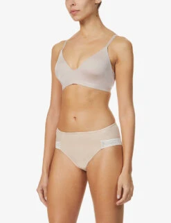 Sloggi Wow Comfort Stretch-knit Bra -Reisi Clothing Shop R03666049 FOUNDATIONNUDE ALT01