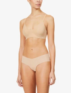 Sloggi Zero Feel Ultra Soft Stretch-knit Bra -Reisi Clothing Shop R03666057 COGNAC M