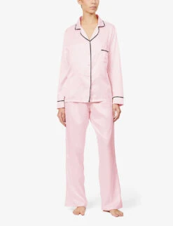 BLUEBELLA Abigail Satin Pyjama Set -Reisi Clothing Shop R03668547 PALEPINK ALT01