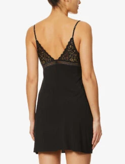 Wacoal Raffine Stretch-jersey Chemise -Reisi Clothing Shop R03673096 BLACK ALT02