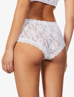 HANKY PANKY Signature Mid-rise Stretch-lace Briefs -Reisi Clothing Shop R03674223 WHITE ALT02