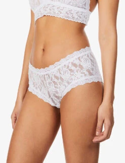 HANKY PANKY Signature Mid-rise Stretch-lace Briefs -Reisi Clothing Shop R03674223 WHITE M
