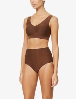 Chantelle Ch Soft Stretch Hw Brief -Reisi Clothing Shop R03686069 S WALNUT ALT01