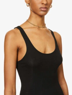 JAMES PERSE The Daily Stretch-cotton Tank Top -Reisi Clothing Shop R03707427 BLACK ALT03