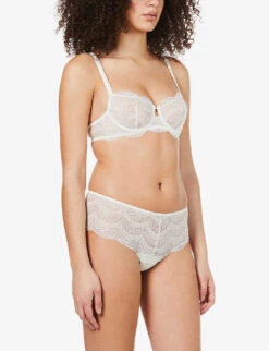 Simone Perele Karma Half-cup Stretch-lace Bra -Reisi Clothing Shop R03733910 030IVORY ALT02